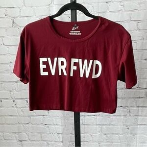 Ever Forward Red Performance Crop Top Size Small